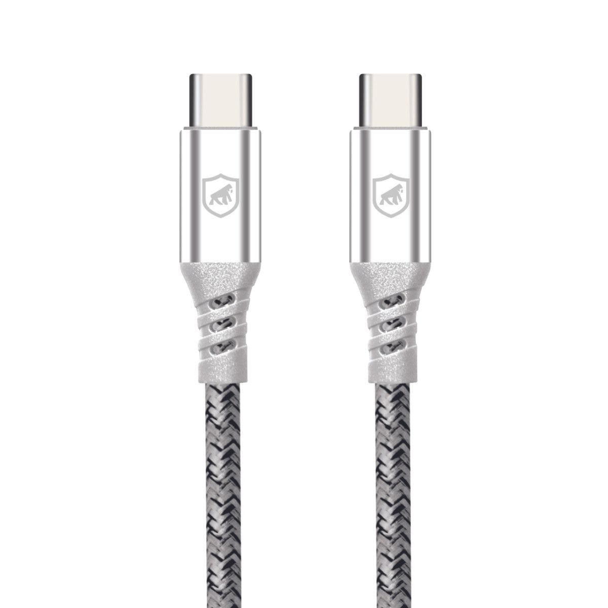 Cabo Dual Tech PD 100W Tipo C / Tipo C - Branco - 1,8M - Gshield