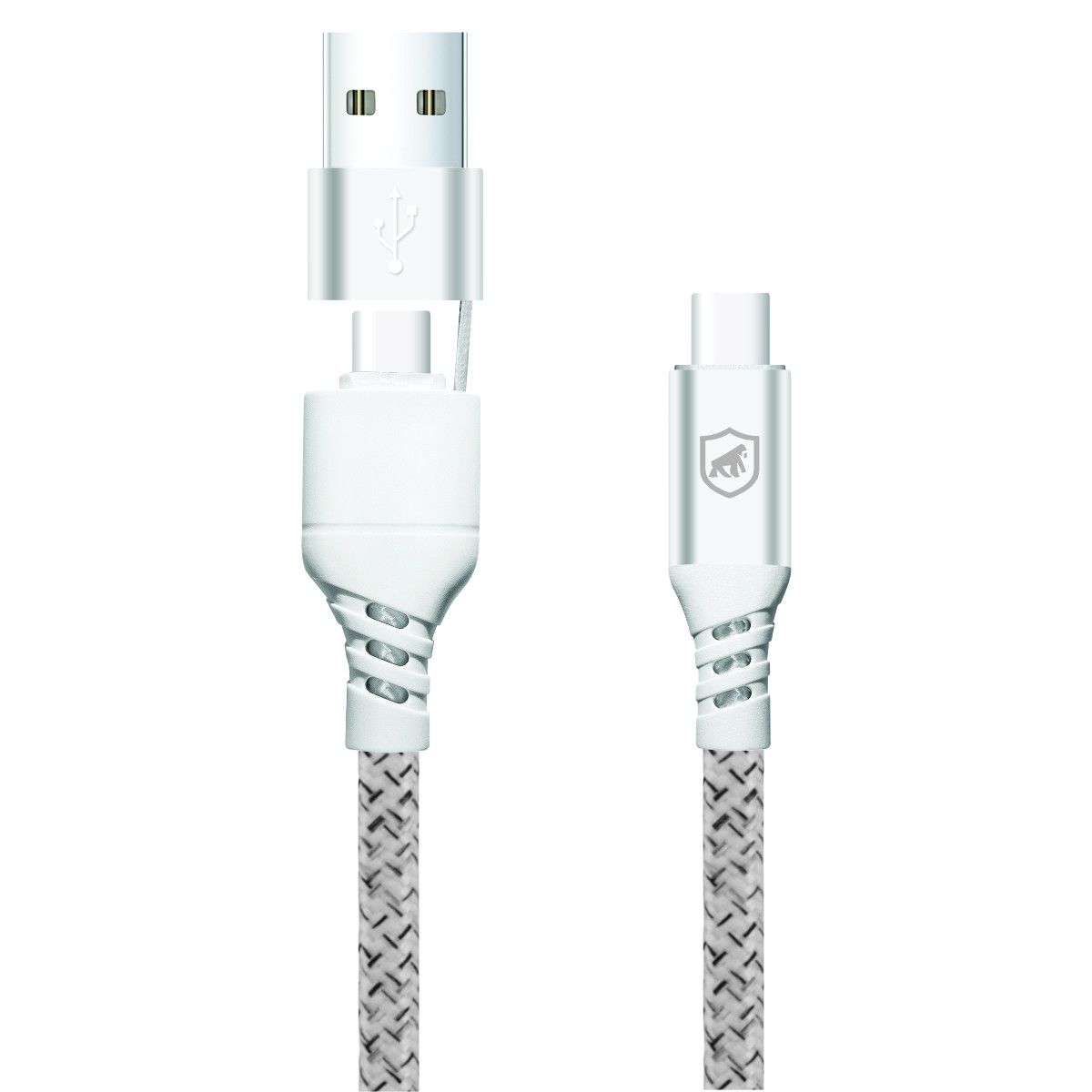Cabo Thunder 65W 2 em 1 Tipo C / Tipo C / USB-A - 1M - Gshield