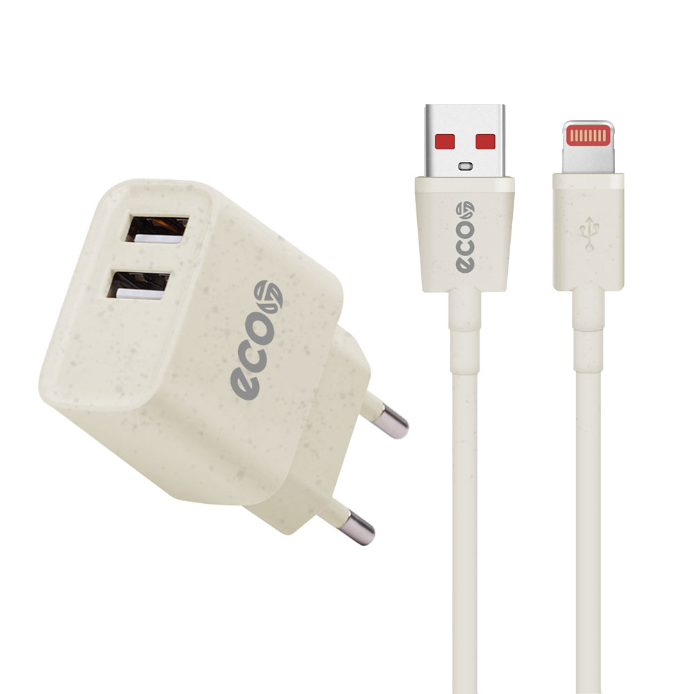 Carregador + Cabo Lightning - GreenEcoo - Gshield