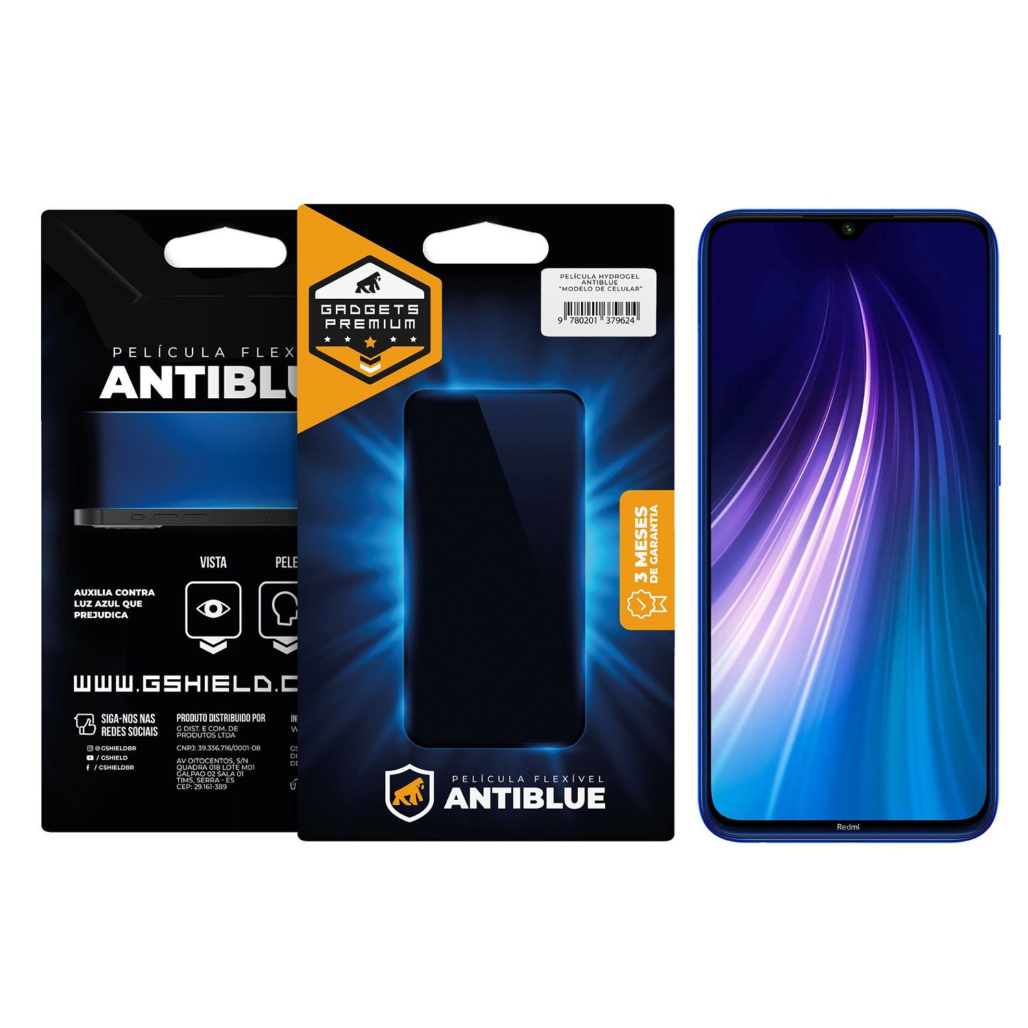 Película para Xiaomi Redmi Note 8 - AntiBlue - Gshield