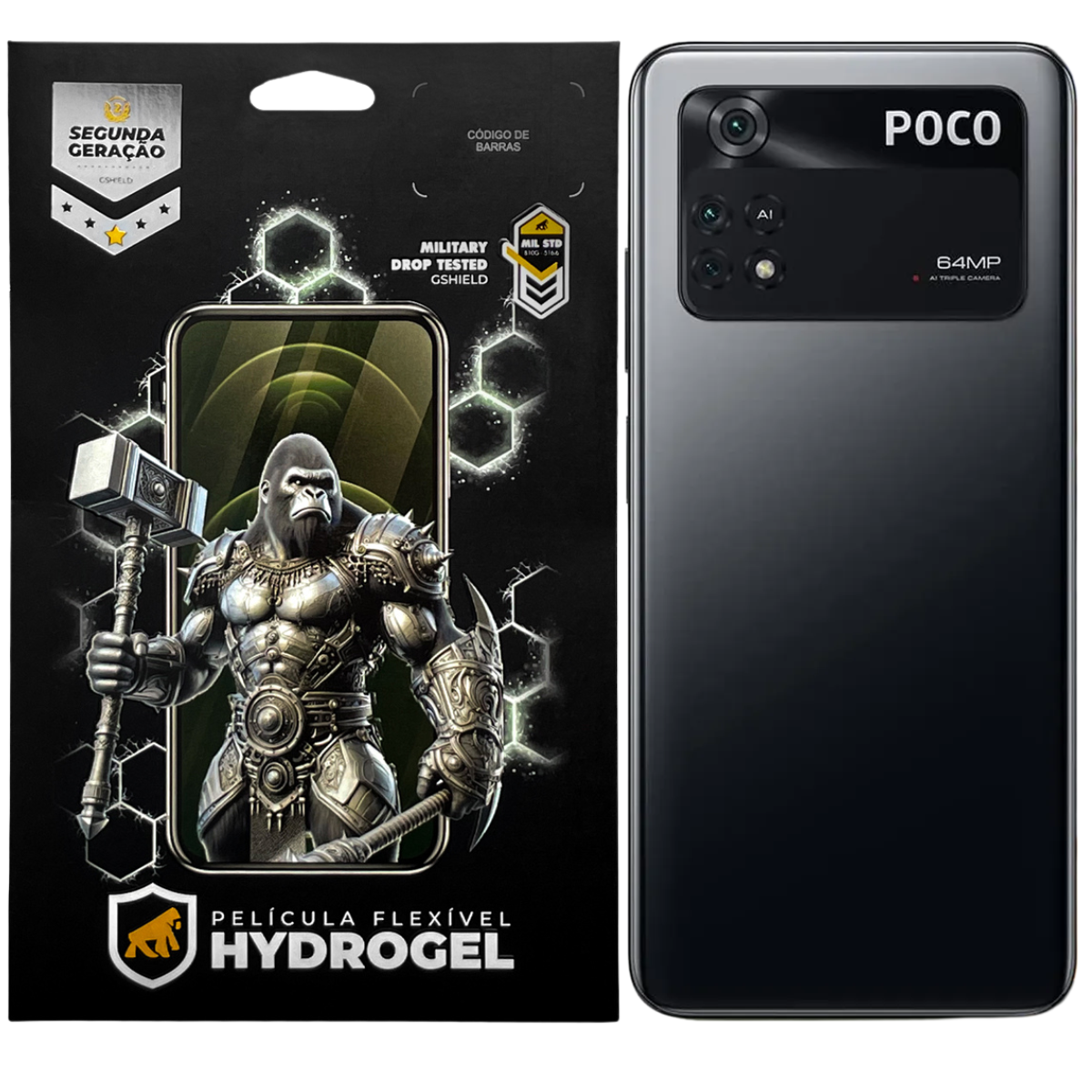 Película para Xiaomi Poco M4 Pro - Traseira Hydrogel HD- Gshield