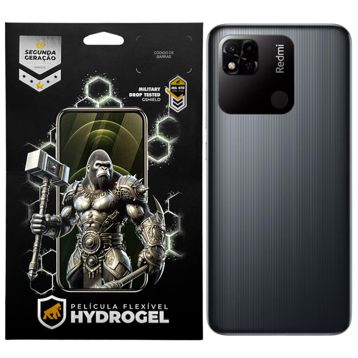 Película para Xiaomi Redmi 10A - Traseira Hydrogel HD- Gshield