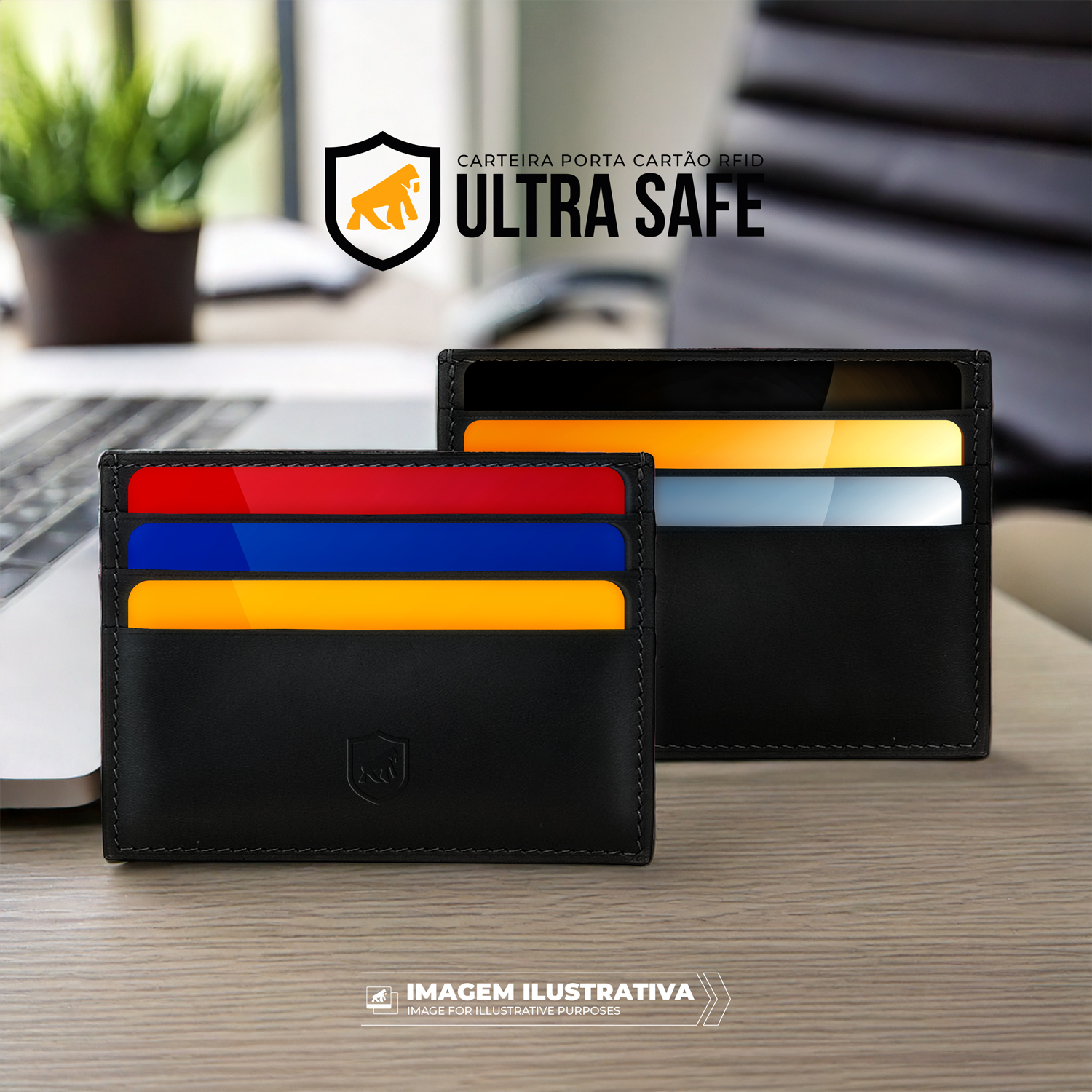 Carteira Porta Cartão - Anti-aproximação - RFID - Anti-furto - Ultra Safe - Gshield - foto 5