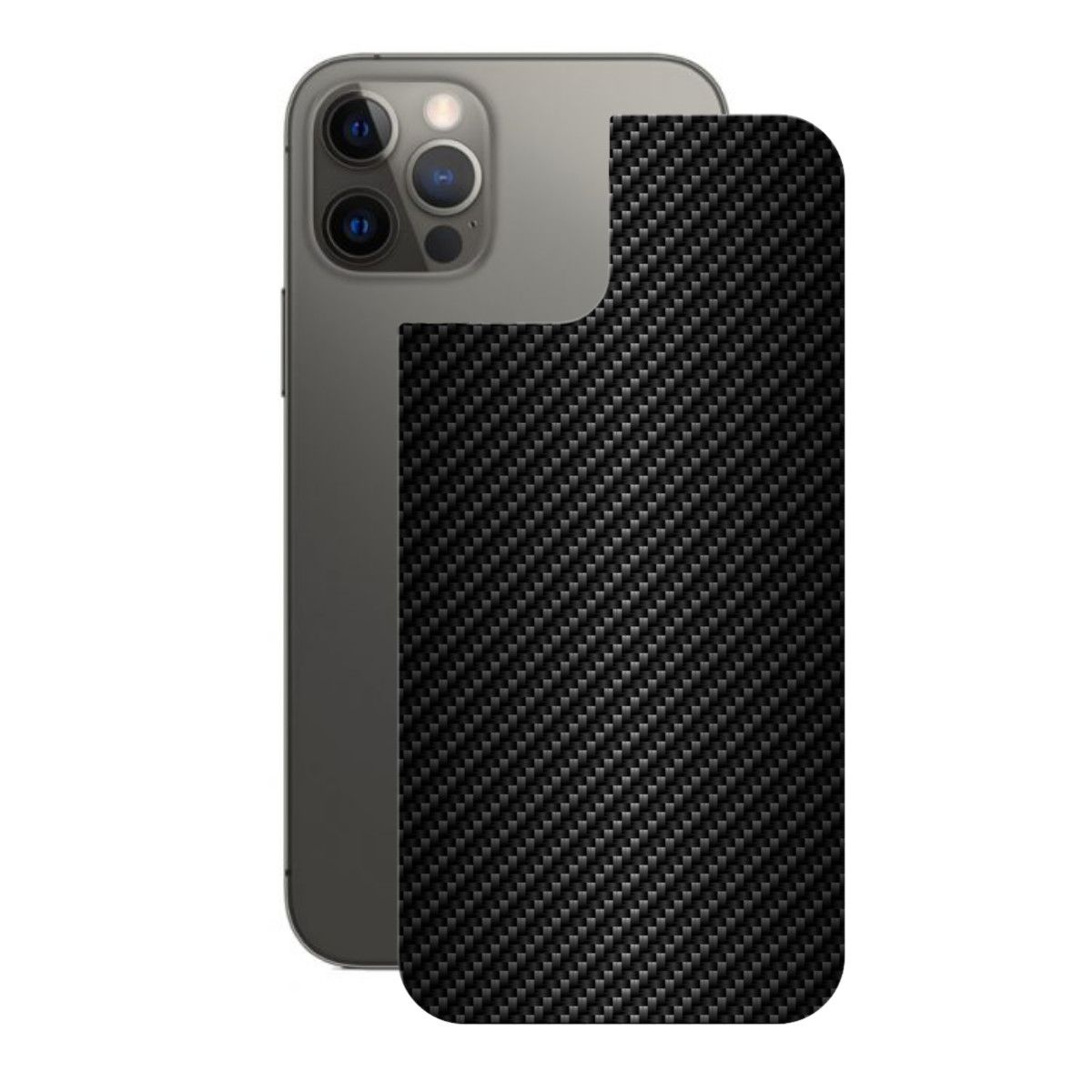 Película para iPhone 12 Pro Max - Traseira de Fibra de Carbono Preta - Gshield