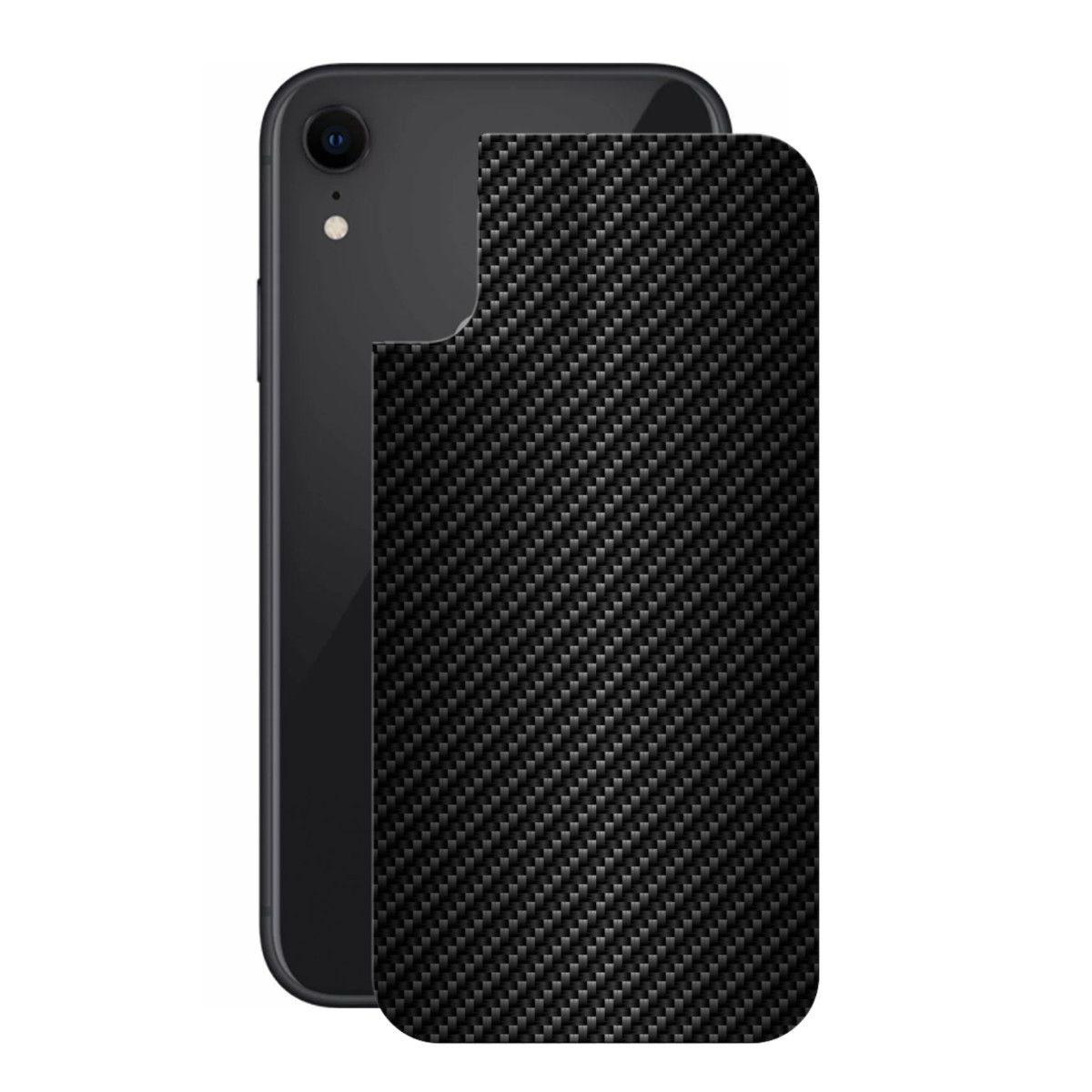 Película para iPhone XR - Traseira de Fibra de Carbono Preta - Gshield