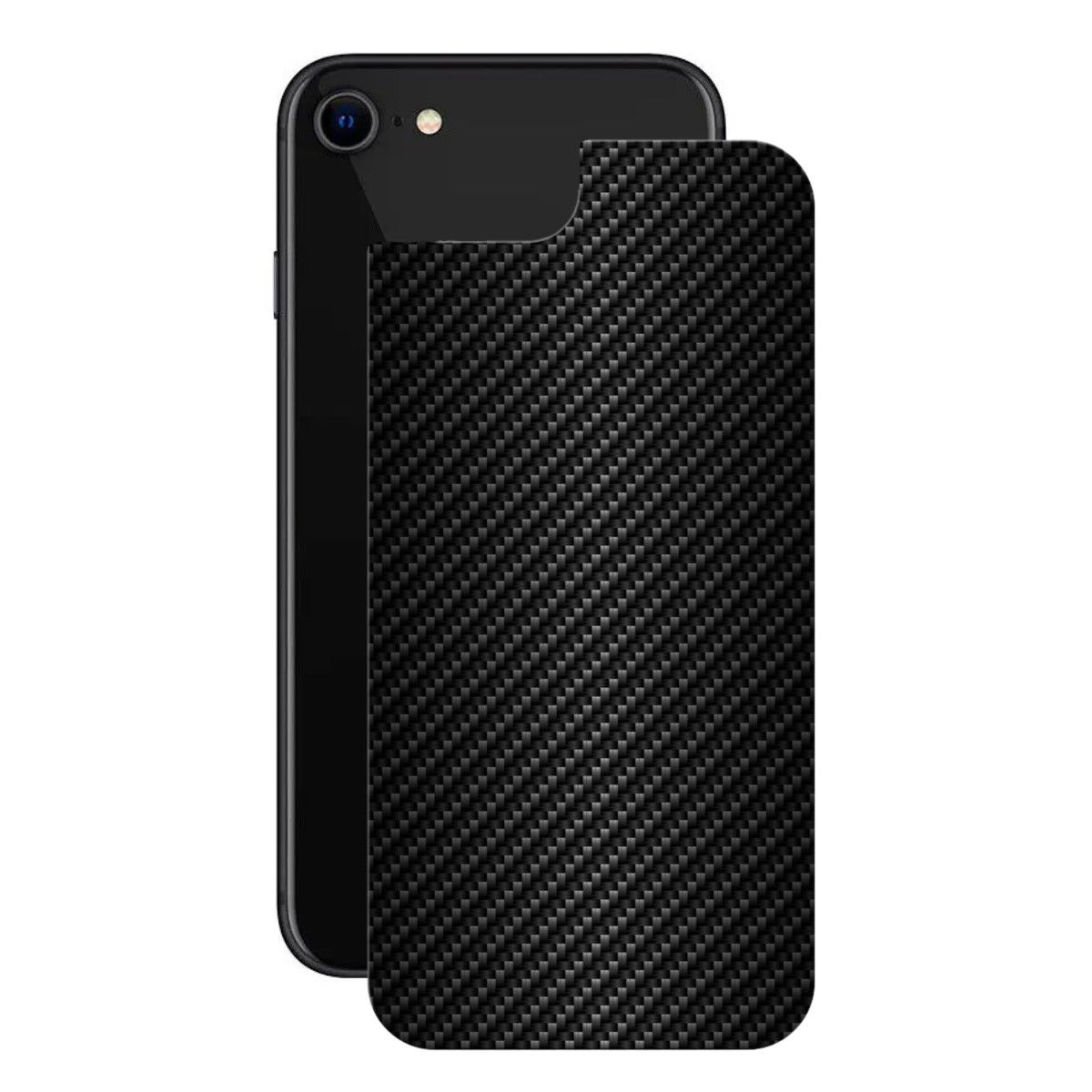 Película para iPhone 7 / 8 / SE 2 / SE 3 - Traseira de Fibra de Carbono Preta - Gshield