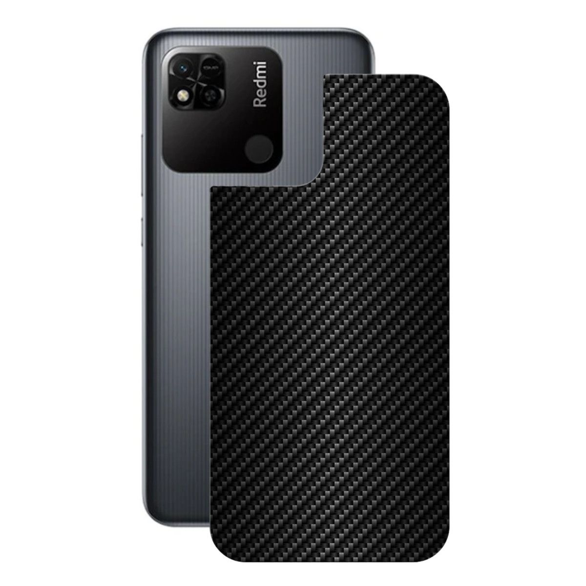 Película para Xiaomi Redmi 10A - Traseira de Fibra de Carbono Preta - Gshield
