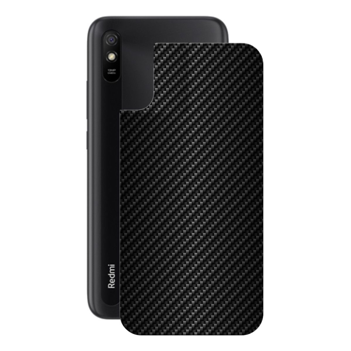 Película para Xiaomi Redmi 9A - Traseira de Fibra de Carbono Preta - Gshield