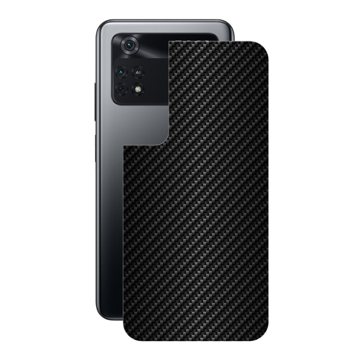 Película para Xiaomi Poco M4 Pro - Traseira de Fibra de Carbono Preta - Gshield