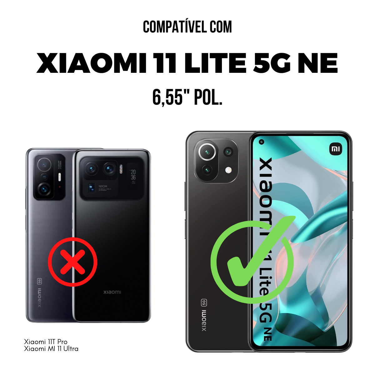 Película para Xiaomi 11 Lite 5G NE - Traseira de Fibra de Carbono Preta - Gshield