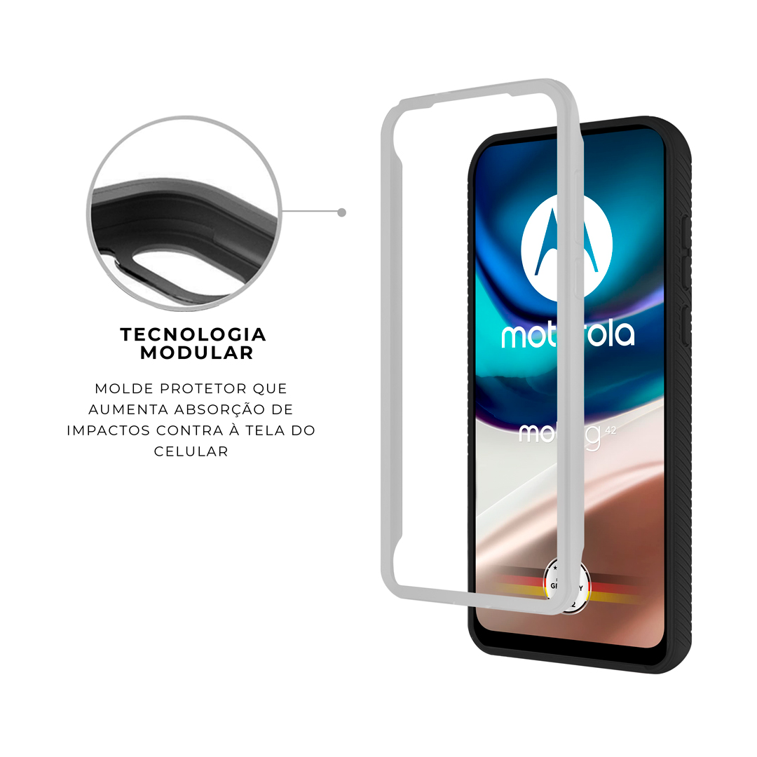 Capa para Motorola Moto G42 - Stronger Preta - Gshield