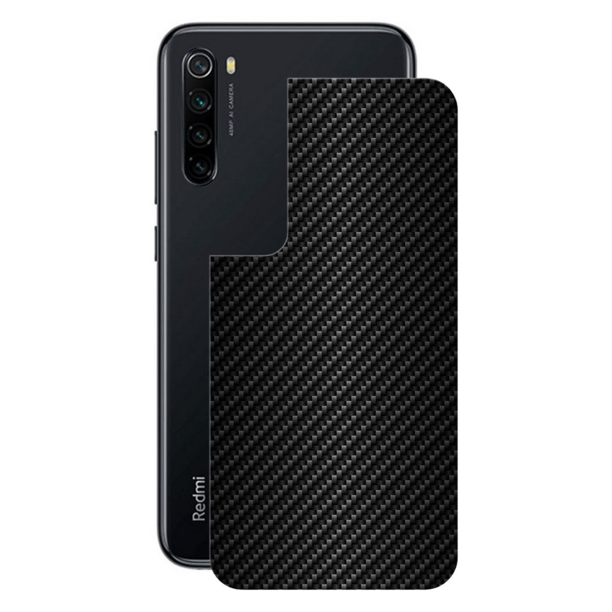 Película para Xiaomi Redmi Note 8 - Traseira de Fibra de Carbono Preta - Gshield