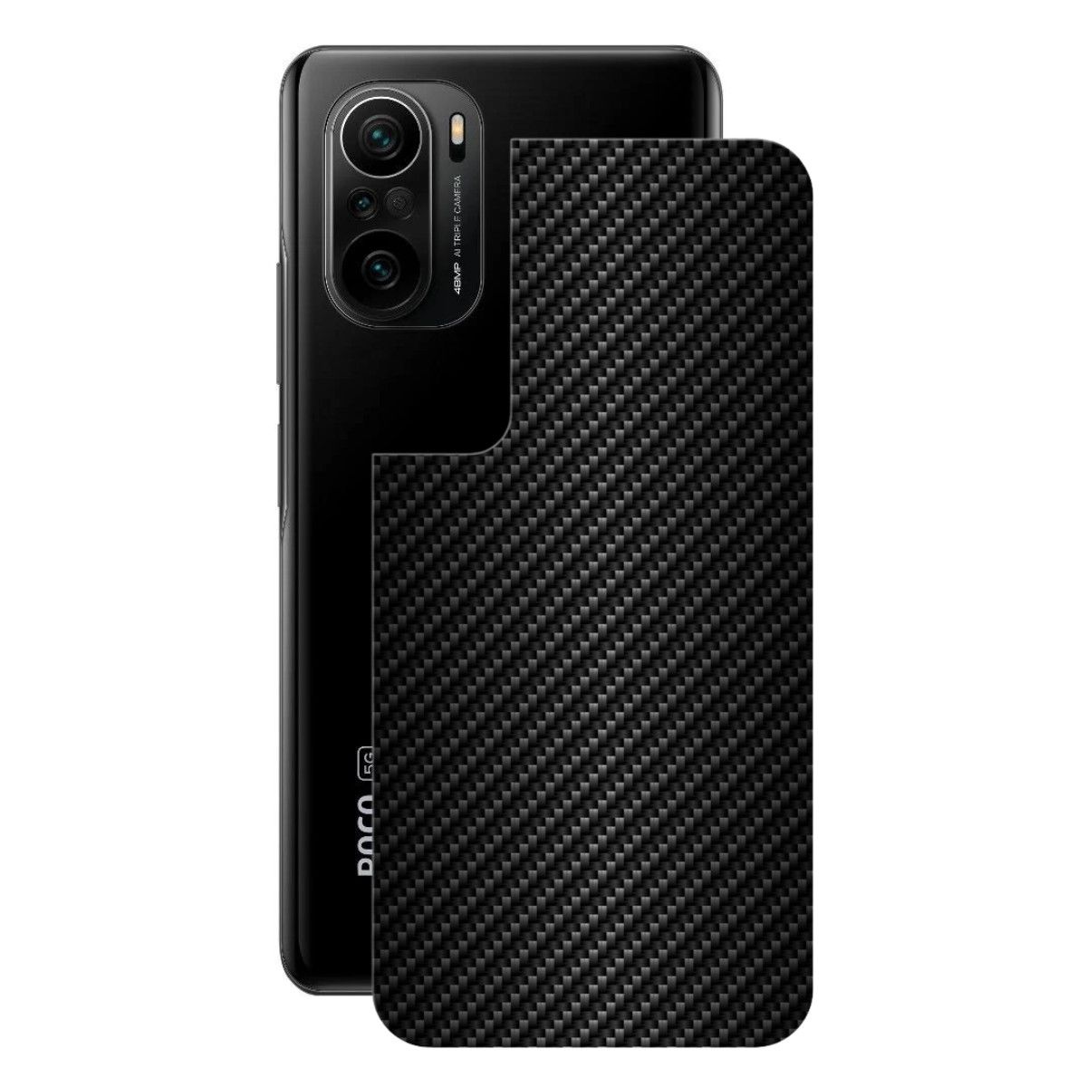Película para Xiaomi Poco F3 - Traseira de Fibra de Carbono Preta - Gshield
