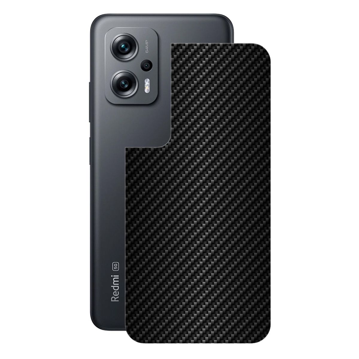 Película para Xiaomi Poco X4 GT - Traseira de Fibra de Carbono Preta - Gshield