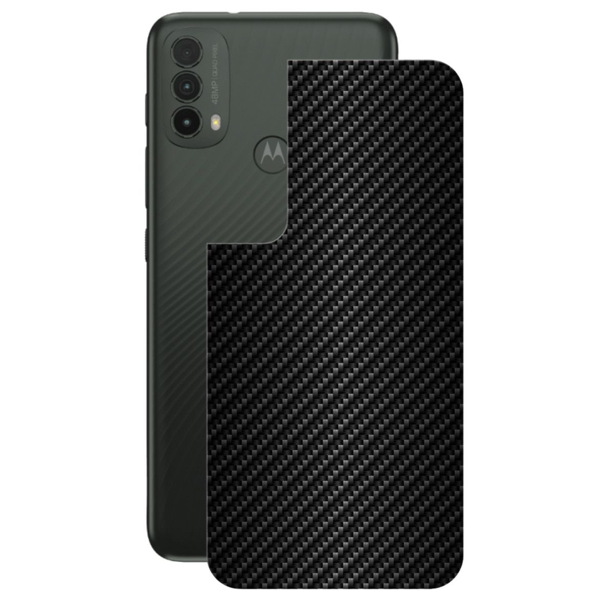 Película para Motorola Moto E40 - Traseira de Fibra de Carbono Preta - Gshield