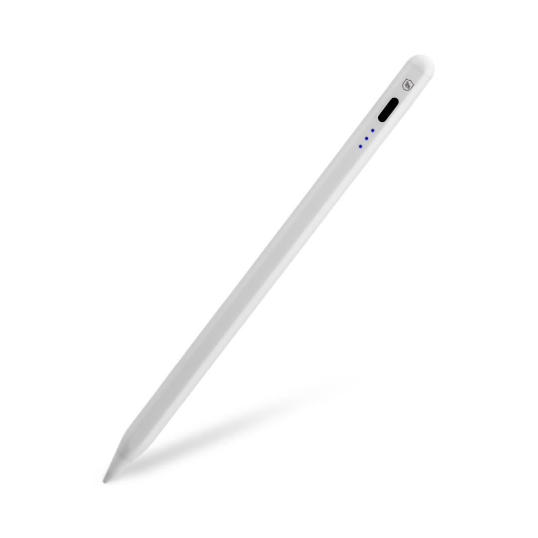 Caneta Touch Capacitiva Pro com Palm Rejection e traço adaptável - Branca - Gshield
