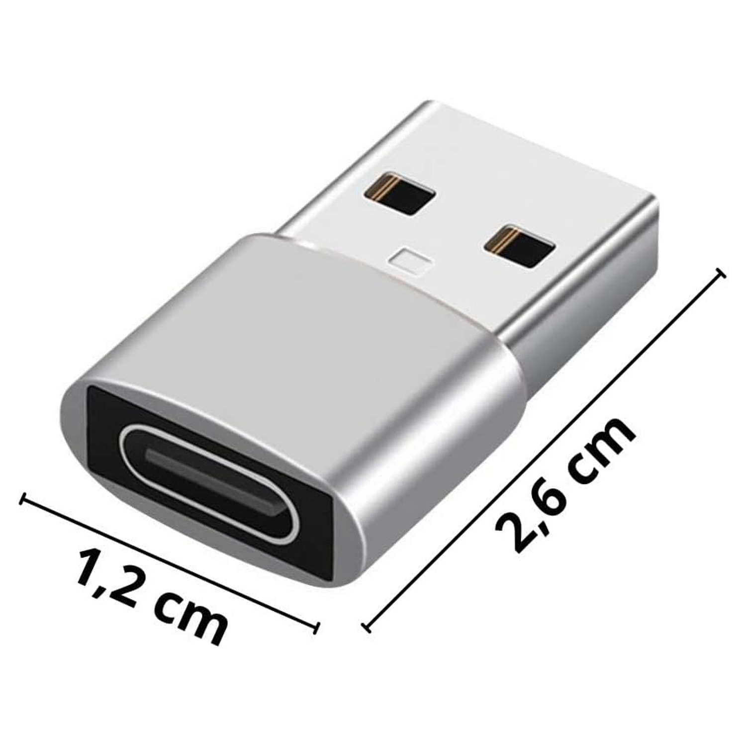 Adaptador Tipo C / USB - Prata - Gshield - foto 3