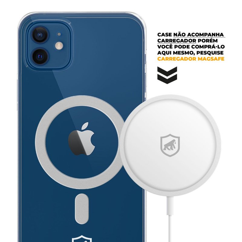 Kit Capa Magsafe e Pelicula Dual Glass Preta para iPhone 12 - Gshield