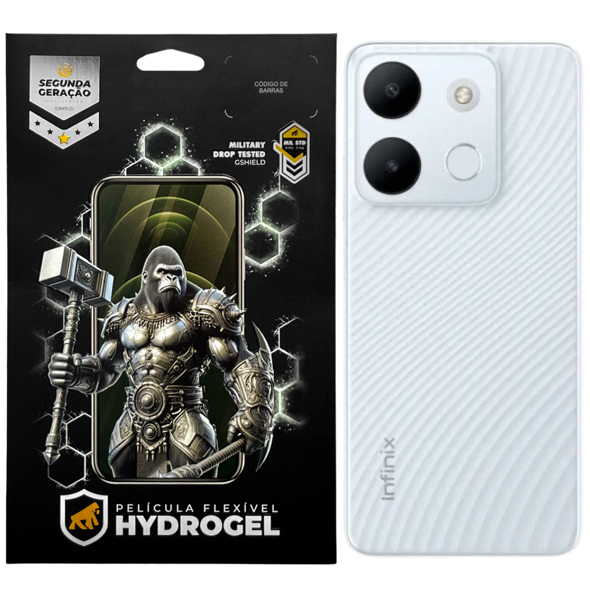 Película para Infinix Smart 7 - Traseira Hydrogel HD- Gshield