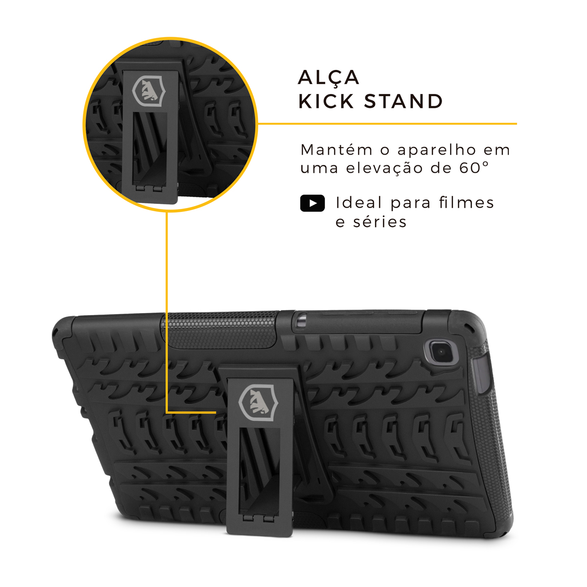 Kit Capa D'Shield  para Samsung Galaxy Tab A7 Lite e Caneta Dinamic- Touch e esferográfica - Gshield