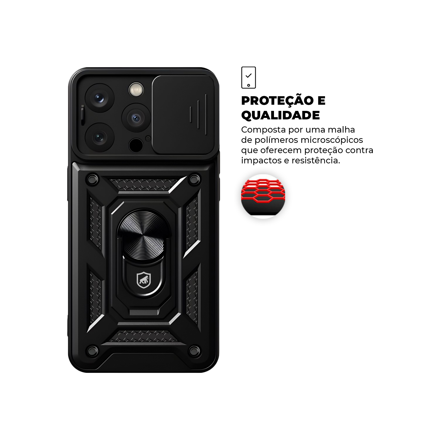 Capa para iPhone 15 Pro Max - Dinamic Cam Protection - Gshield