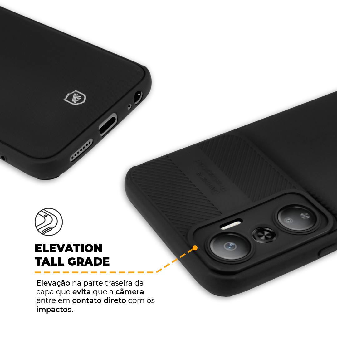 Capa para Infinix Hot 20 - Symetric Preta - Gshield
