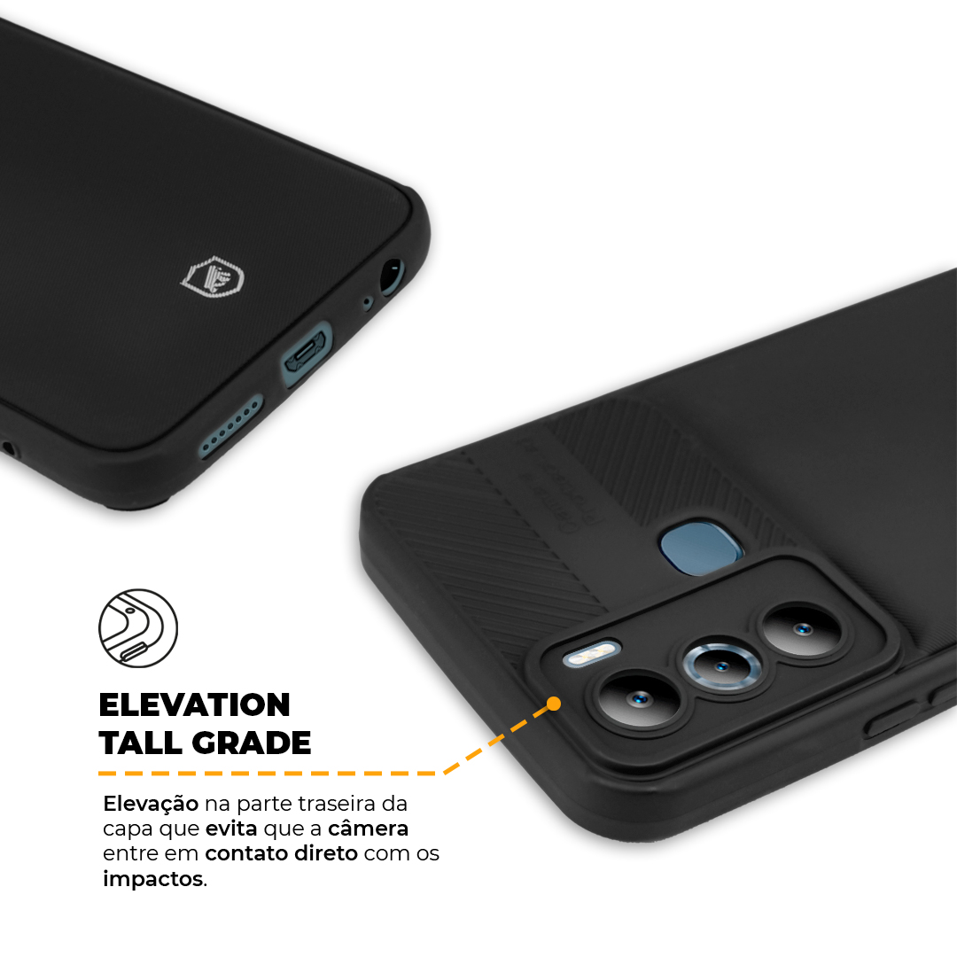 Capa para Infinix Hot 20i - Symetric Preta - Gshield