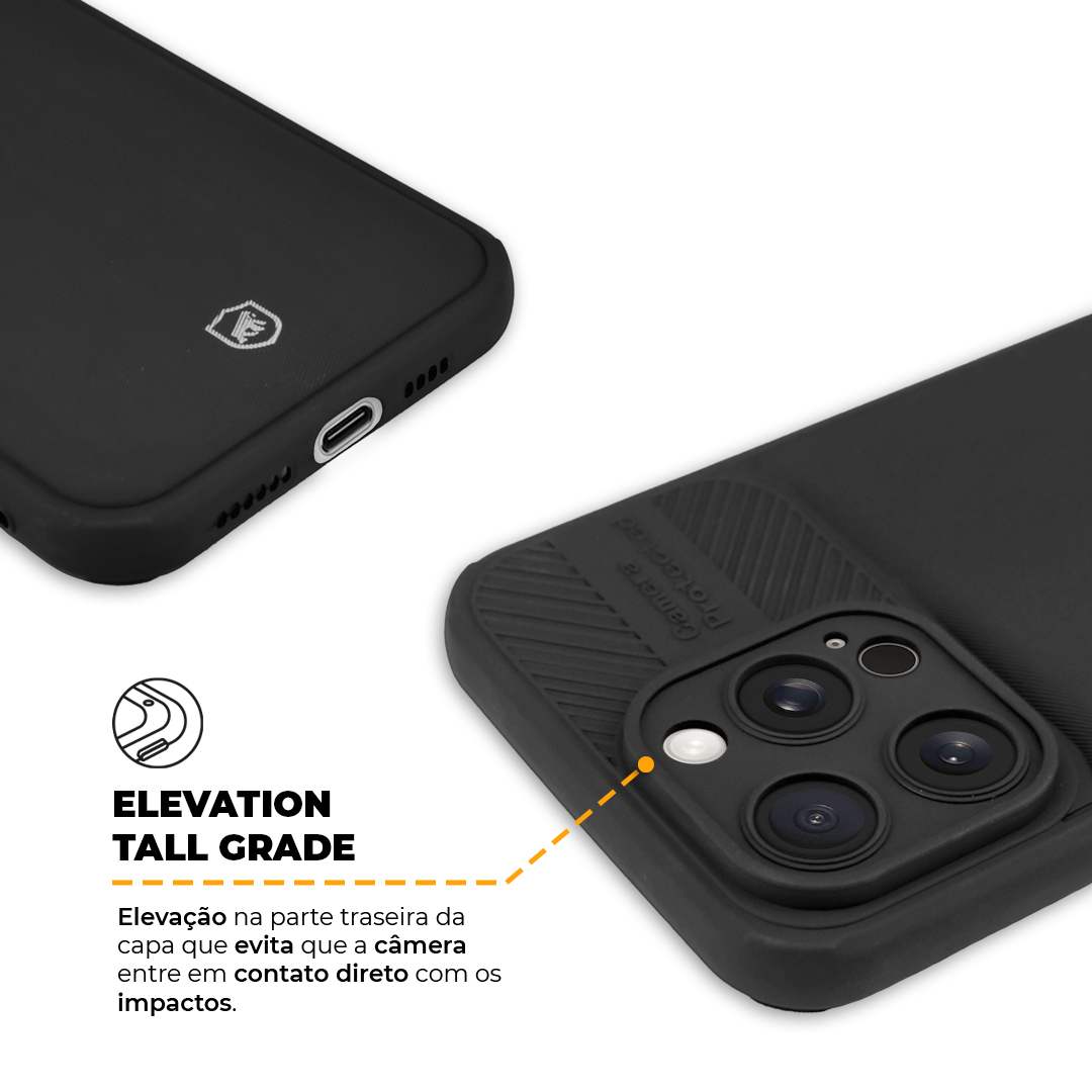 Capa para iPhone 15 Pro - Symetric Preta - Gshield