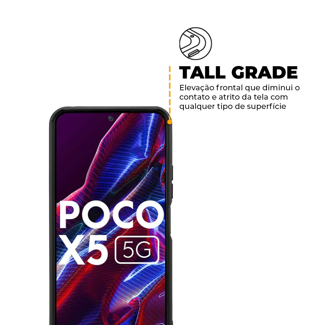 Capa para Poco X5 5G - Symetric Preta - Gshield
