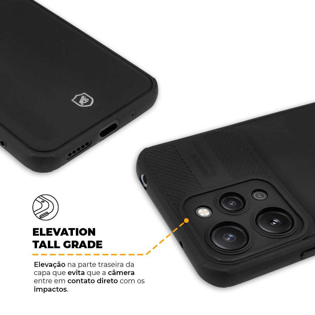 Capa para Redmi 12 - Symetric Preta - Gshield