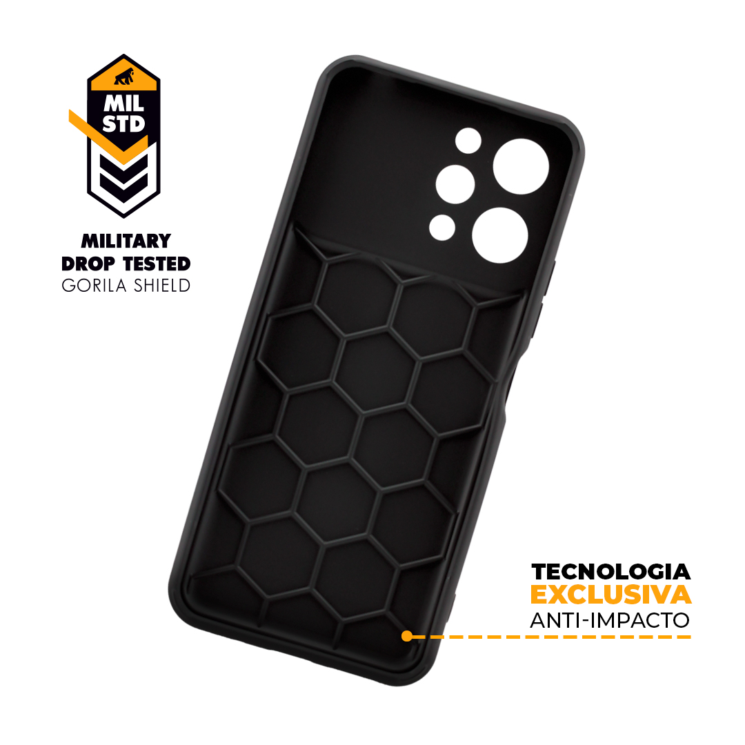 Capa para Redmi 12 - Symetric Preta - Gshield