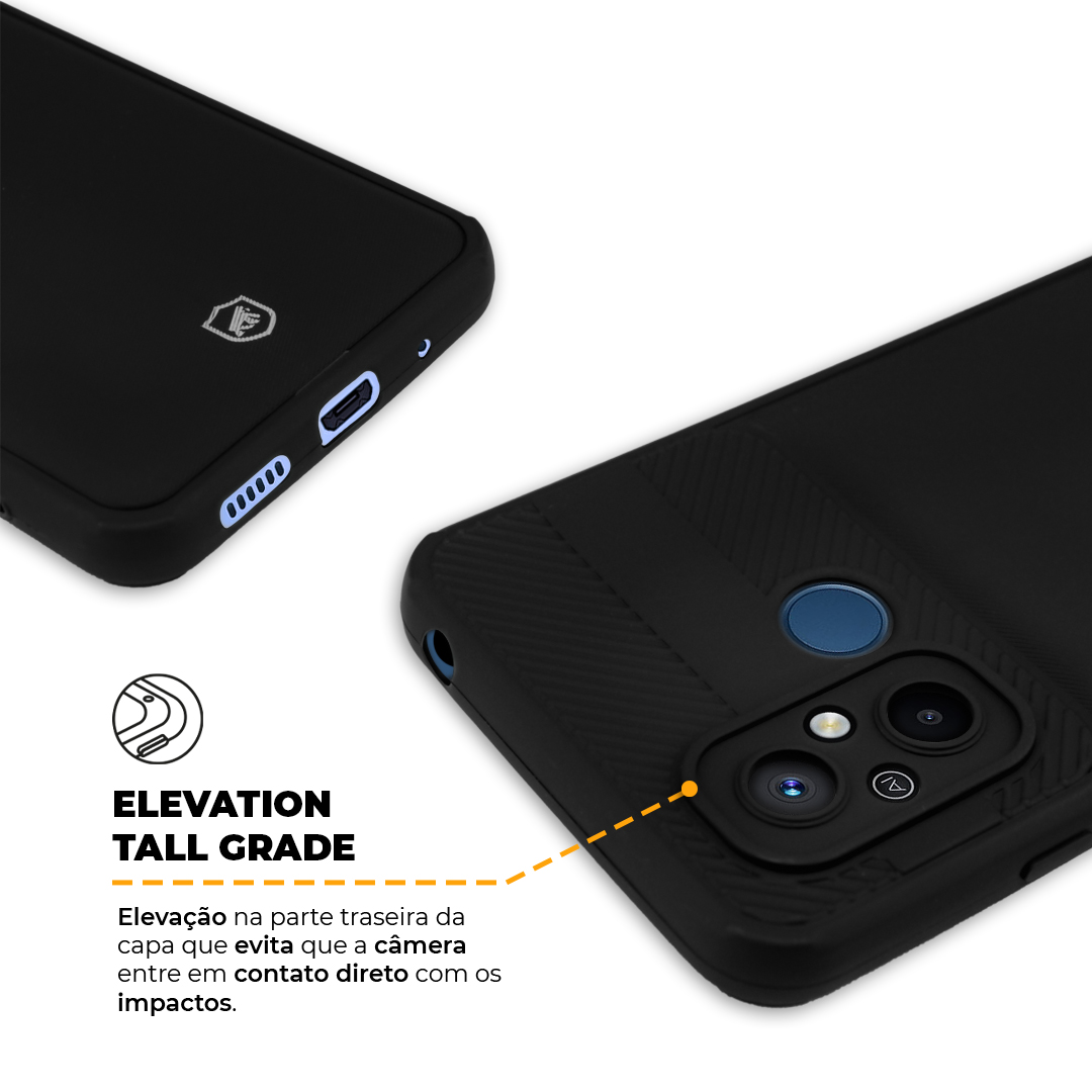 Capa para Redmi 12C - Symetric Preta - Gshield - foto 3