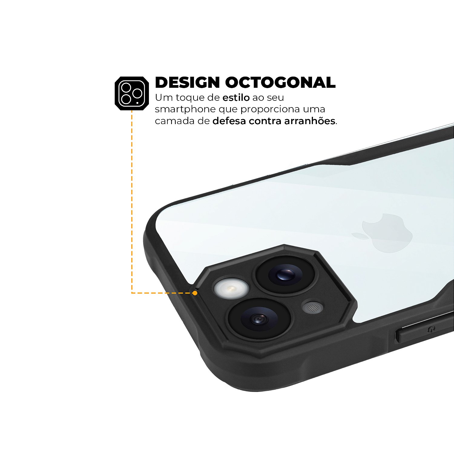 Capa para iPhone 15 - Dual Shock Sense Preta - Gshield - foto 4