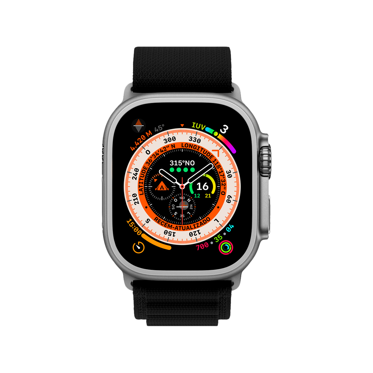 Pulseira para Apple Watch 45 MM  - Alpina Loop - Preta - Gshield