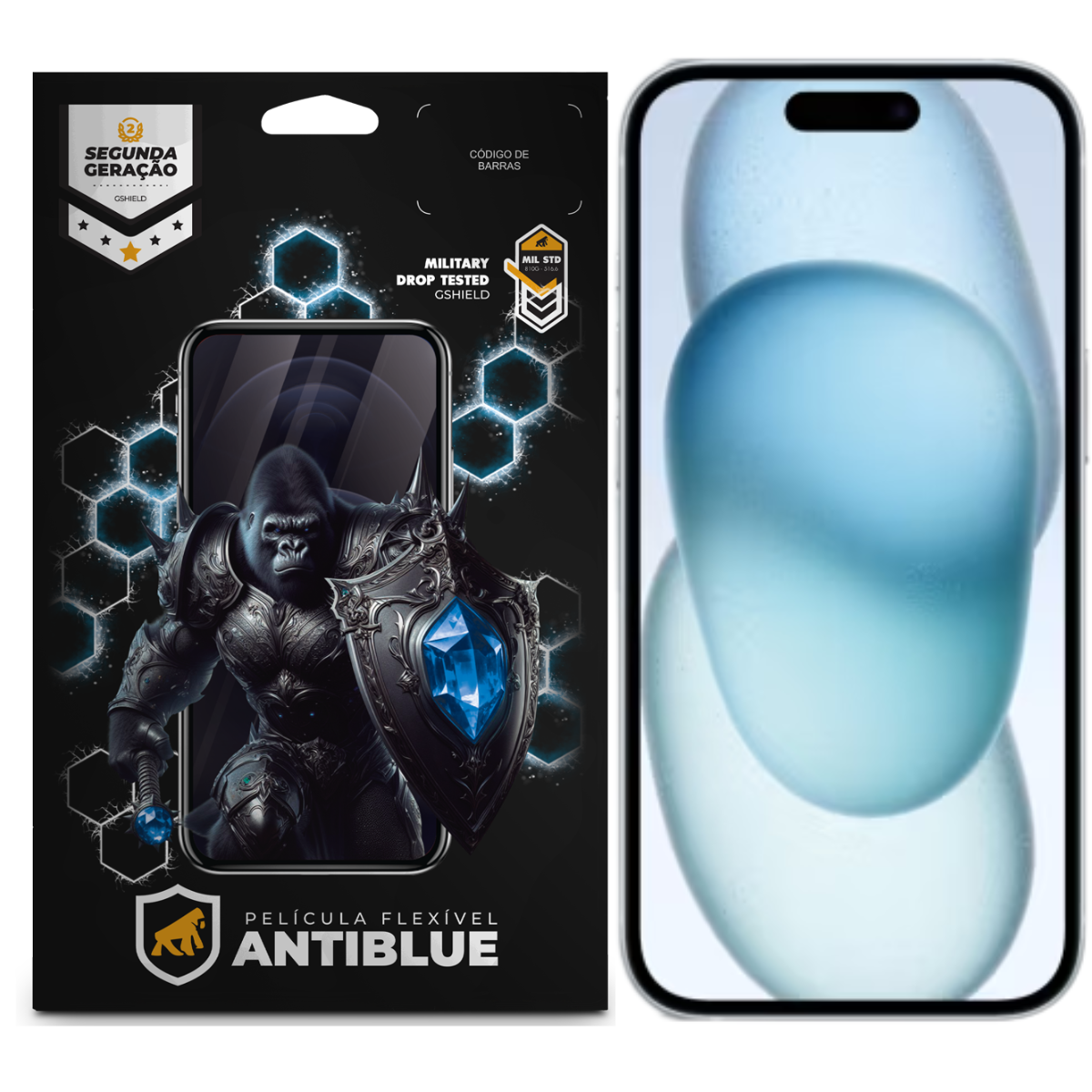 Película para iPhone 15 Plus - AntiBlue - Gshield