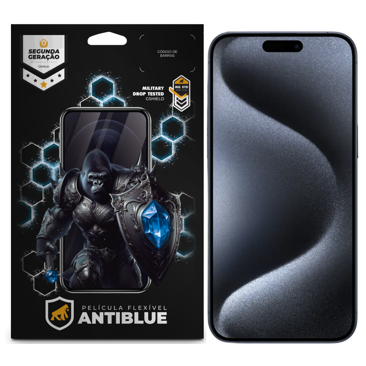 Película para iPhone 15 Pro - AntiBlue - Gshield