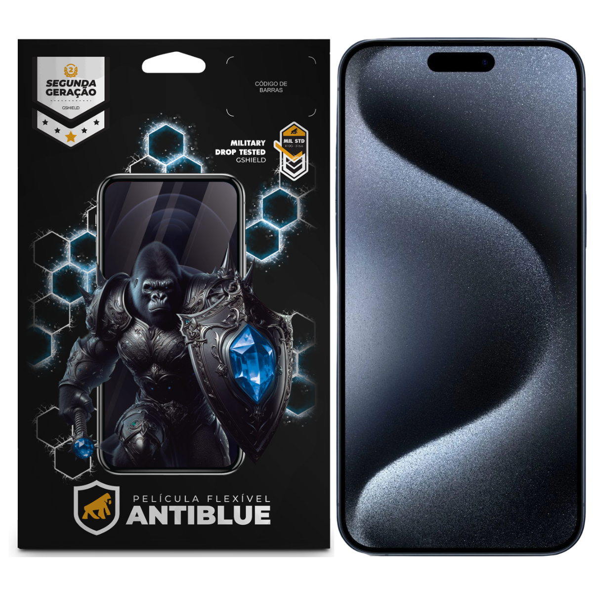 Película para iPhone 15 Pro Max - AntiBlue - Gshield
