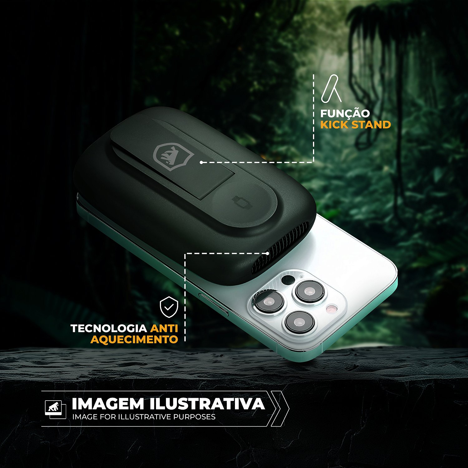 Carregador Portátil 2 em 1 Wireless Magsafe 10.000 mAh - Preto - Survivor - Gshield