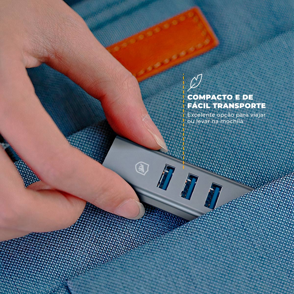 Hub USB-C Multiportas com Adaptador USB-A, Conector Ethernet LAN + 3 Portas USB 3.0 de até 5 Gbps, Liga de Alumínio Portátil para Periféricos, Tablet, Computador e Notebook - Gshield - foto 5