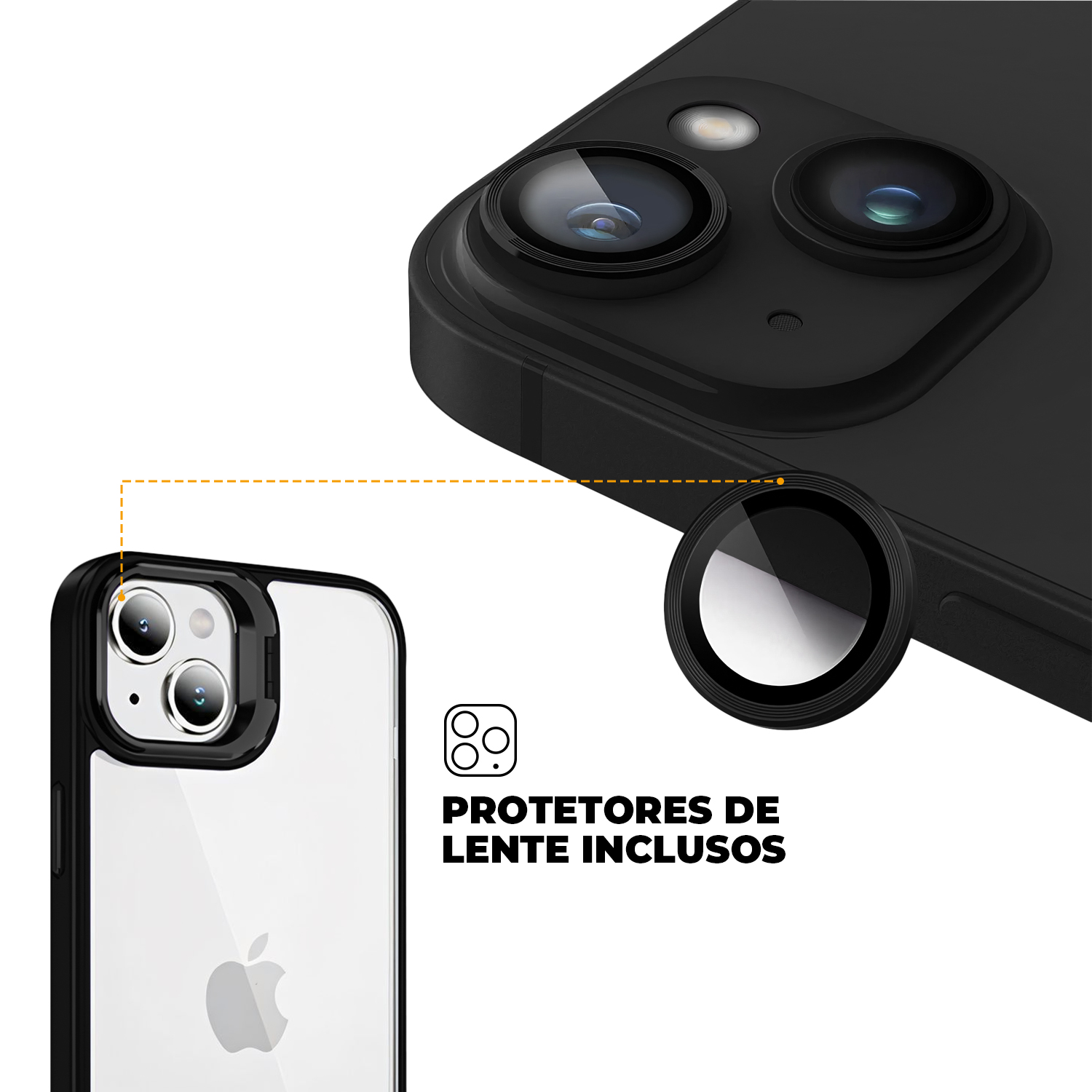 Capa para iPhone 14 - Gravity Preta - Gshield