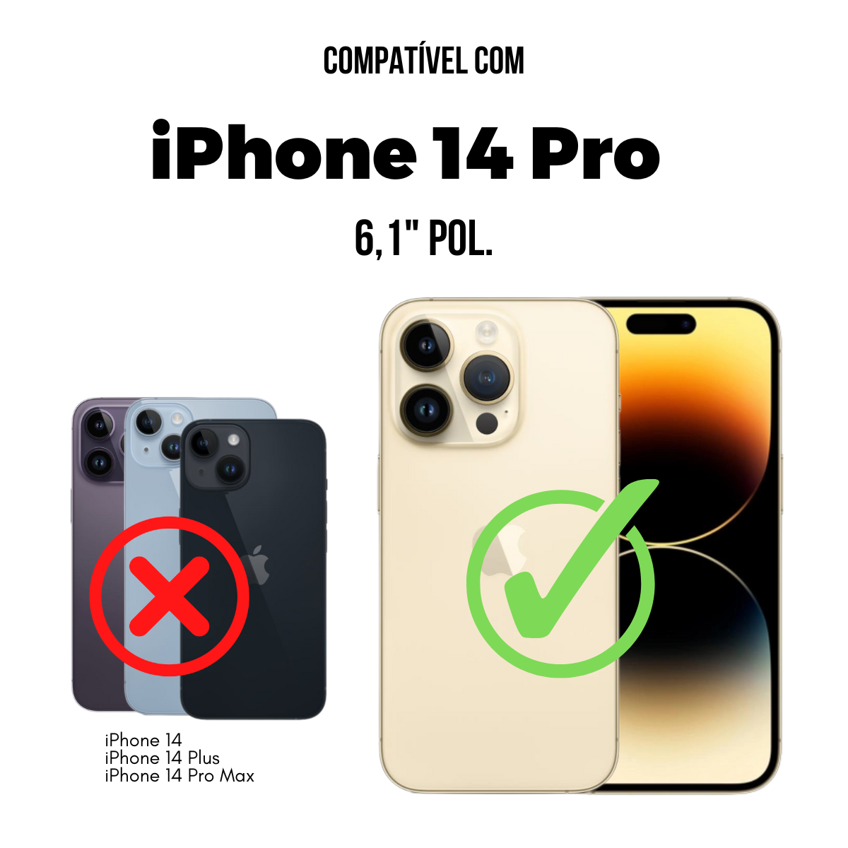 Capa para iPhone 14 Pro - Gravity Preta - Gshield