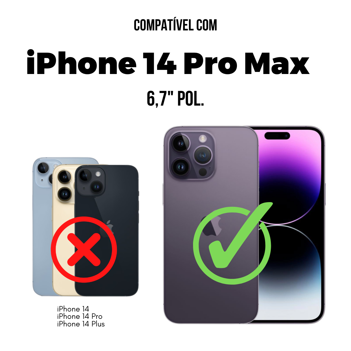 Capa para iPhone 14 Pro Max - Gravity Preta - Gshield
