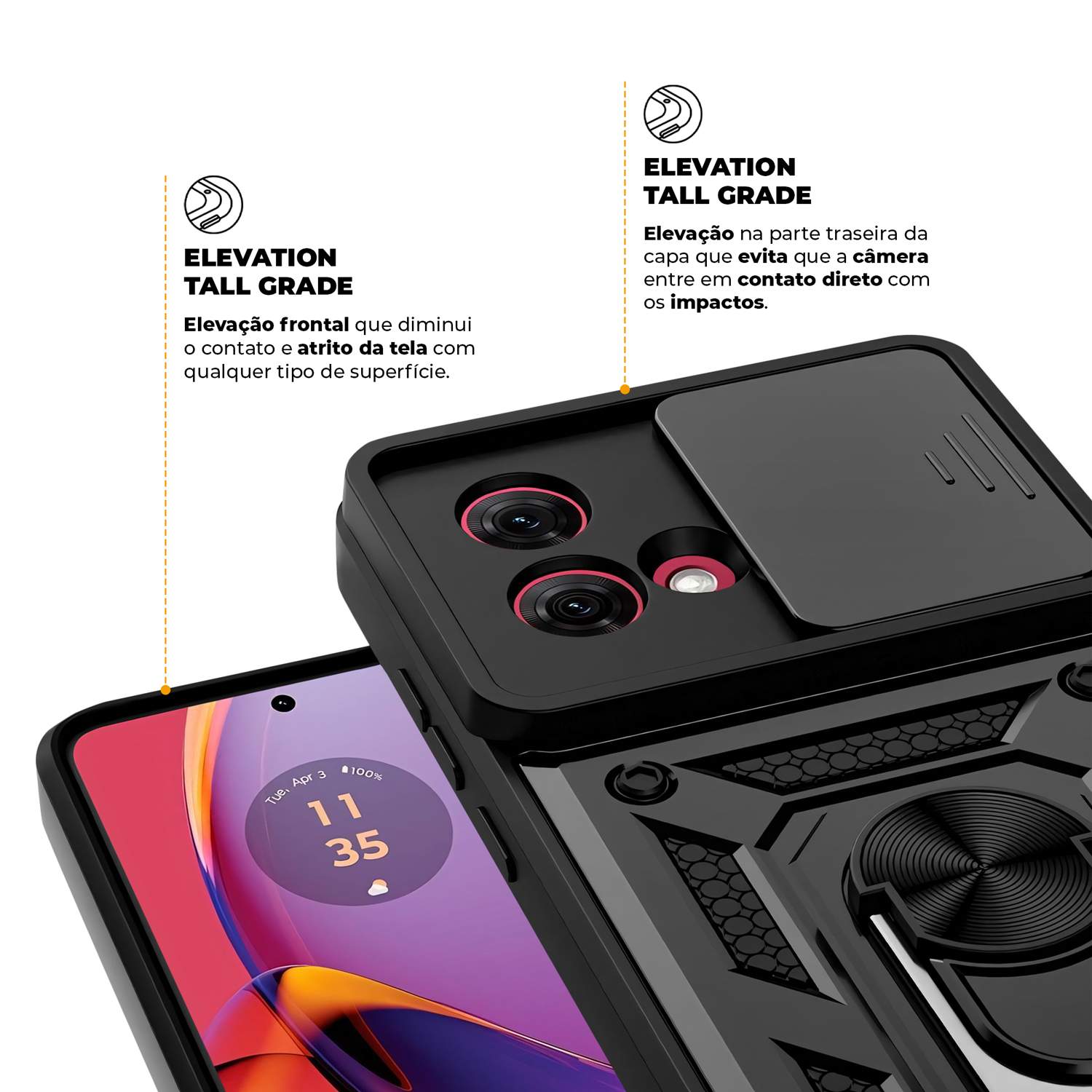 Capa para Motorola Moto G84 5G - Dinamic Cam Protection - Gshield - foto 3