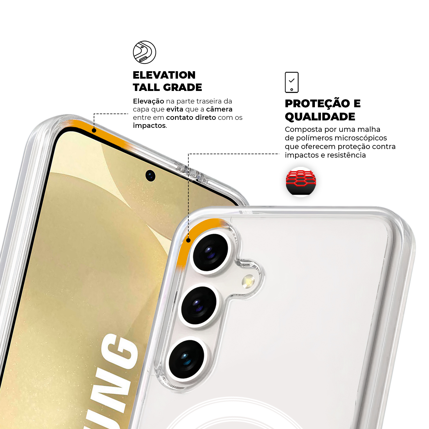 Capa MagSafe para Samsung Galaxy S24 - Transparente - Gshield - foto 3