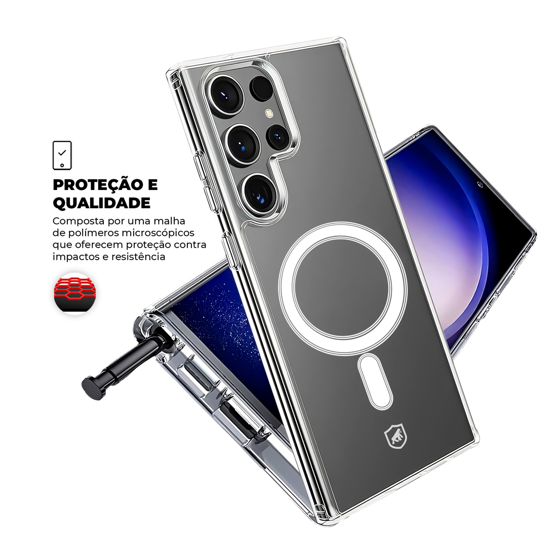 Capa MagSafe para Samsung Galaxy S24 Ultra - Transparente - Gshield