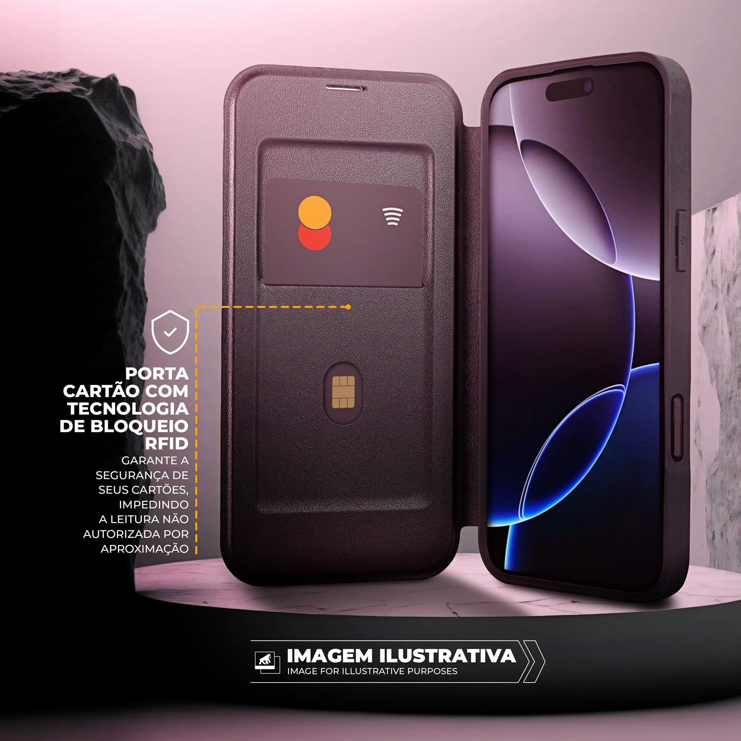 Capa para iPhone 15 Pro - Carteira Dual - Gshield