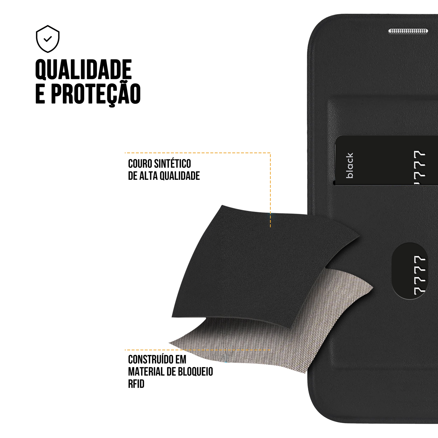 Capa para iPhone 15 Pro Max - Carteira Dual - Gshield