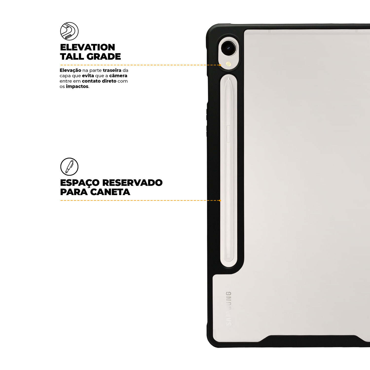 Capa para Samsung Galaxy Tab S9 - Clear Shock - Gshield - foto 2