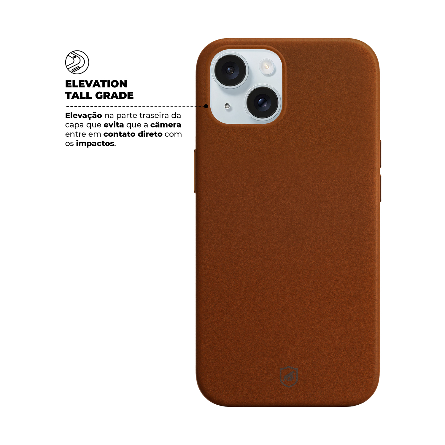 Capa para iPhone 15 - Couro Dual Marrom - Gshield - foto 3