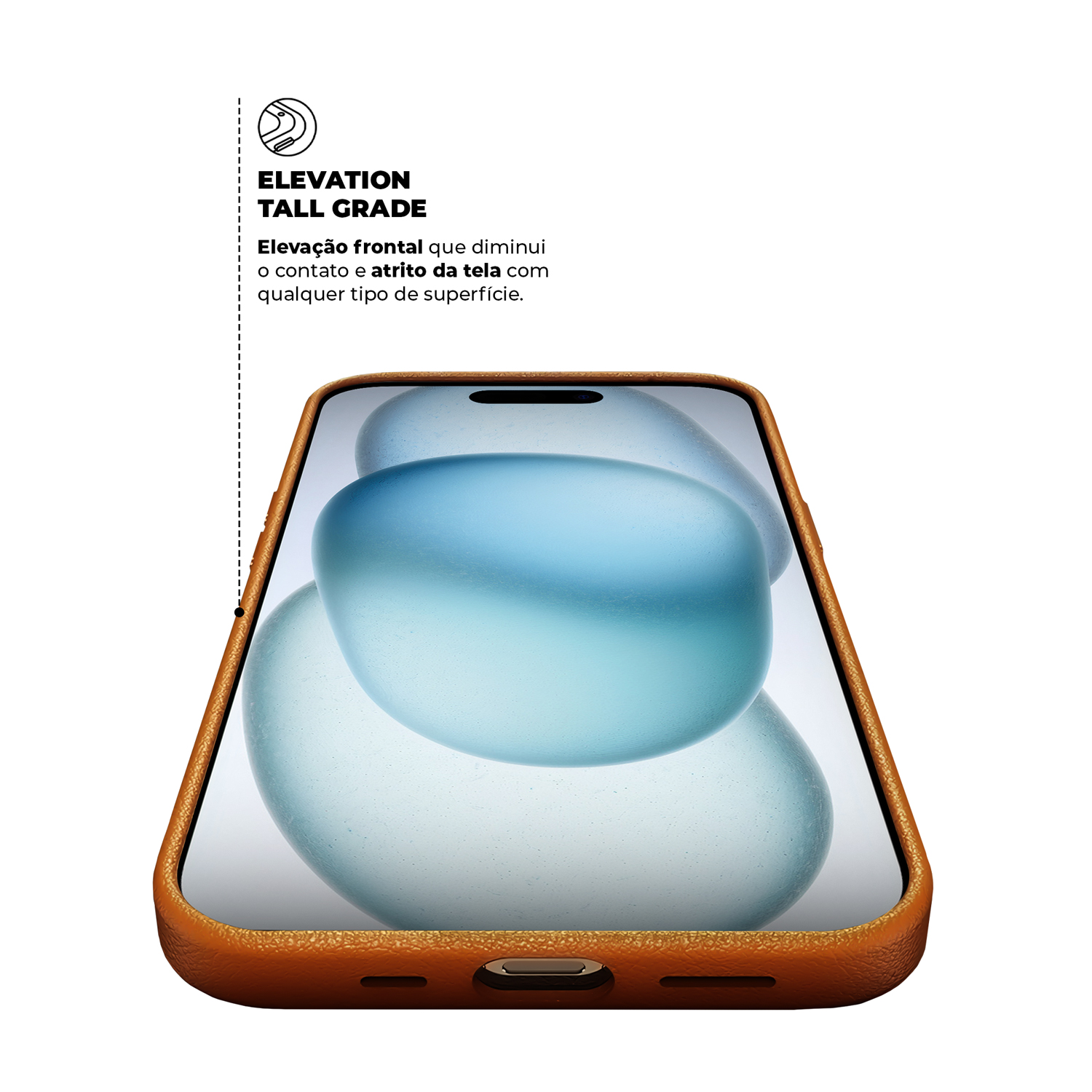 Capa para iPhone 15 - Couro Dual Marrom - Gshield - foto 5